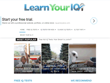 Tablet Screenshot of learn-your-iq.com